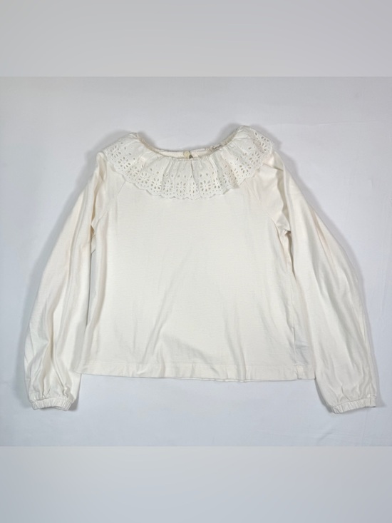 Crewcuts Other - CREWCUTS Girls M Eyelet Lace Collar Blouse Cottagecore Romantic Feminine